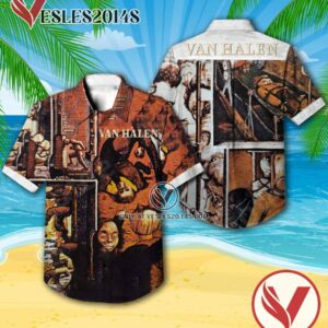 Van Halen Fair Warning Album Cover Hawaiian Shirt, Unique Gifts For Music Lovers - Vesles2014S