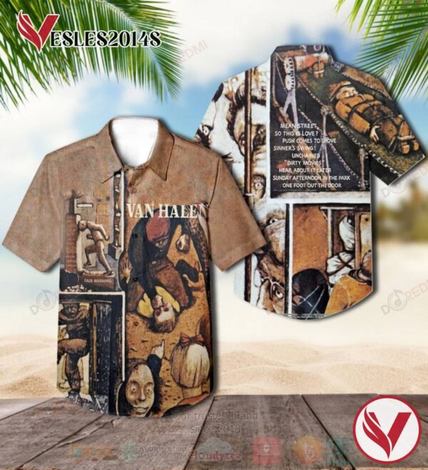 Van Halen Fair Warning Album Hawaiian Shirt, Best Gift For Music Lovers Vesles2014S