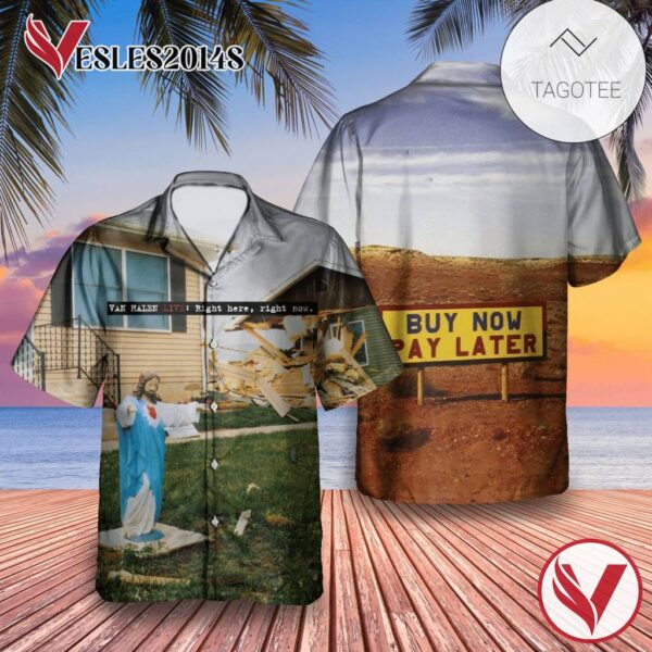Van Halen Live Right Here Right Now Album Cover Hawaiian Shirt, Best Gift For Music Lovers Vesles2014S