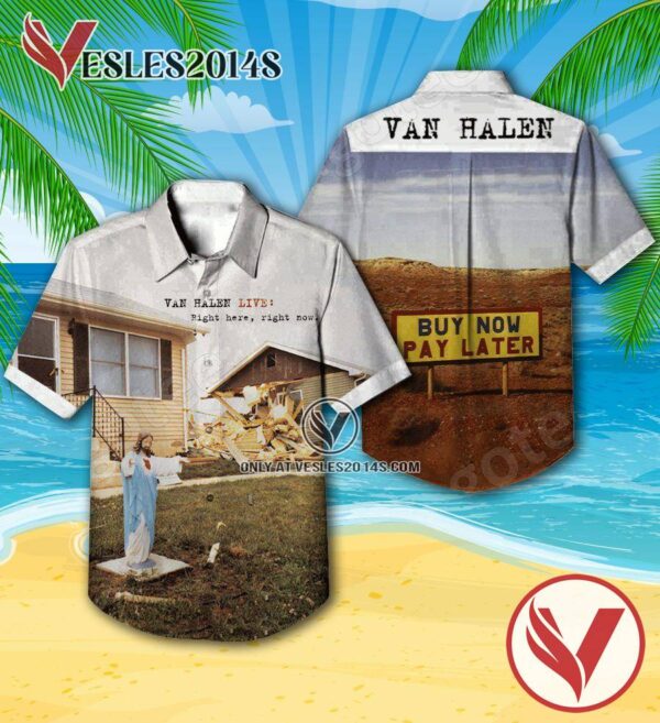 Van Halen Live Right Here Right Now Album Cover Style 2 Hawaiian Shirt, Unique Gifts For Music Lovers - Vesles2014S