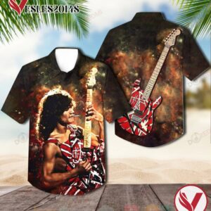 Van Halen Love Guitar Album Hawaiian Shirt, Best Gift For Music Lovers Vesles2014S