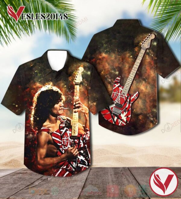 Van Halen Love Guitar Album Hawaiian Shirt, Best Gift For Music Lovers Vesles2014S
