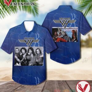 Van Halen Members Album Hawaiian Shirt, Best Gift For Music Lovers Vesles2014S
