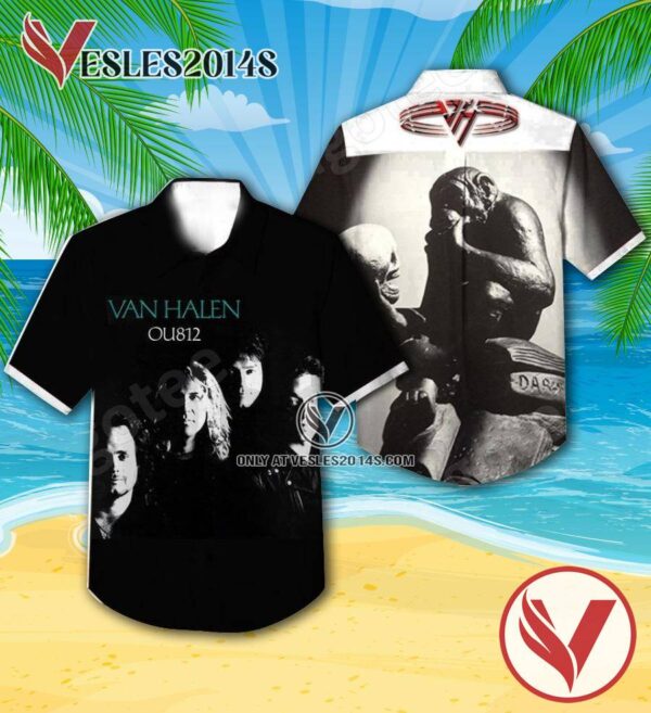 Van Halen Ou812 Album Cover Hawaiian Shirt, Unique Gifts For Music Lovers - Vesles2014S