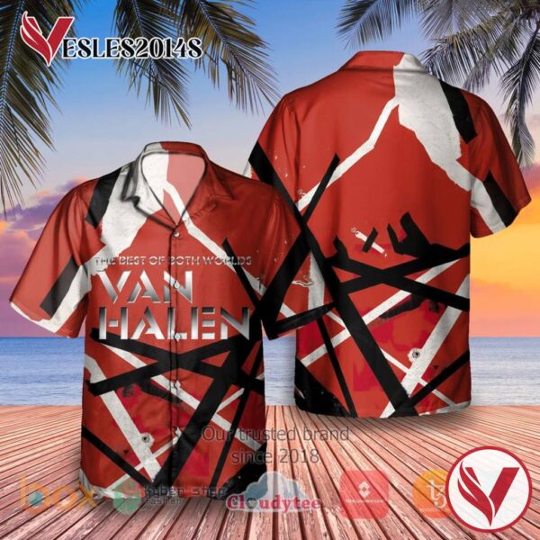 Van Halen The Best of Both Worlds Album Hawaiian Shirt, Best Gift For Music Lovers Vesles2014S