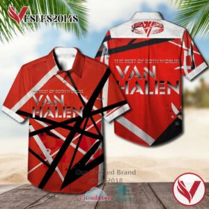 Van Halen The Best of Both Worlds Albums Hawaiian Shirt, Best Gift For Music Lovers Vesles2014S