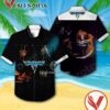 Van Halen The Debut Studio Album Cover Black Hawaiian Shirt, Unique Gifts For Music Lovers - Vesles2014S