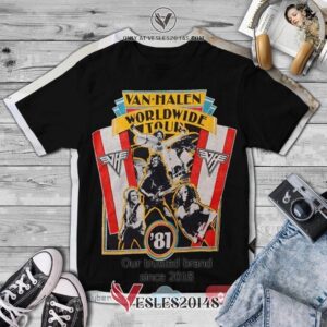 Van Halen Tour 1 Album 3D T-Shirt, Unique Gifts For Music Lovers - Vesles2014S