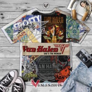 Van Halen Tour 4 Album 3D T-Shirt, Unique Gifts For Music Lovers - Vesles2014S