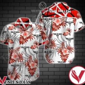 Van Halen Tropical Pattern Hawaiian Shirt, Unique Gifts For Friends - Vesles2014S 1