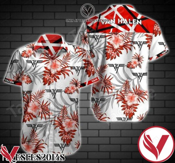 Van Halen Tropical Pattern Hawaiian Shirt, Unique Gifts For Friends - Vesles2014S 1