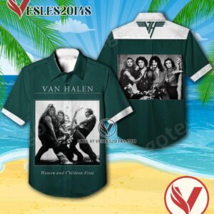Van Halen Women And Children First Album Cover Style 2 Hawaiian Shirt, Unique Gifts For Music Lovers - Vesles2014S