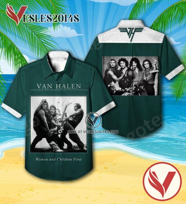 Van Halen Women And Children First Album Cover Style 2 Hawaiian Shirt, Unique Gifts For Music Lovers - Vesles2014S