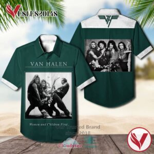 Van Halen Women and Children First Albums Hawaiian Shirt, Best Gift For Music Lovers Vesles2014S