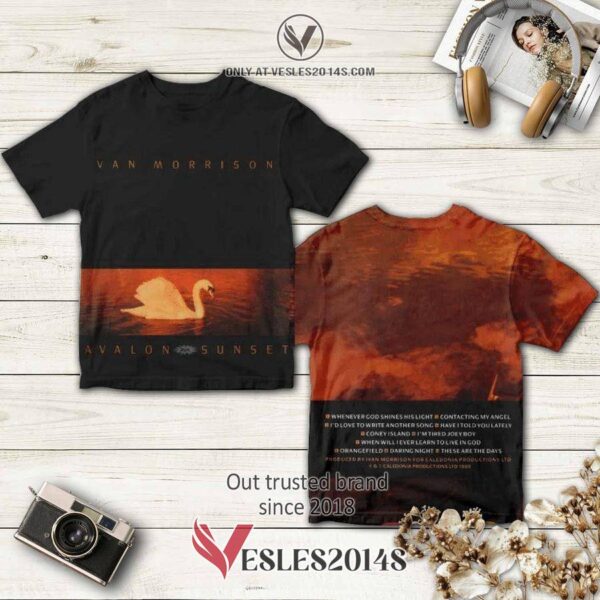 Van Morrison Avalon Sunset Album 3D T-Shirt, Perfect Gifts For Music Lovers - Vesles2014S