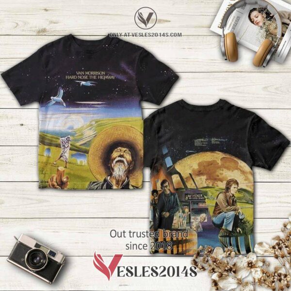 Van Morrison Hard Nose The Highway Album 3D T-Shirt, Perfect Gifts For Music Lovers - Vesles2014S