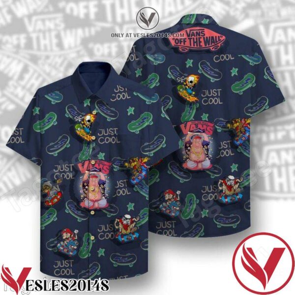 Vans Off The Wall Just Cool Hawaiian Shirt, Unique Gifts For Friends - Vesles2014S 1