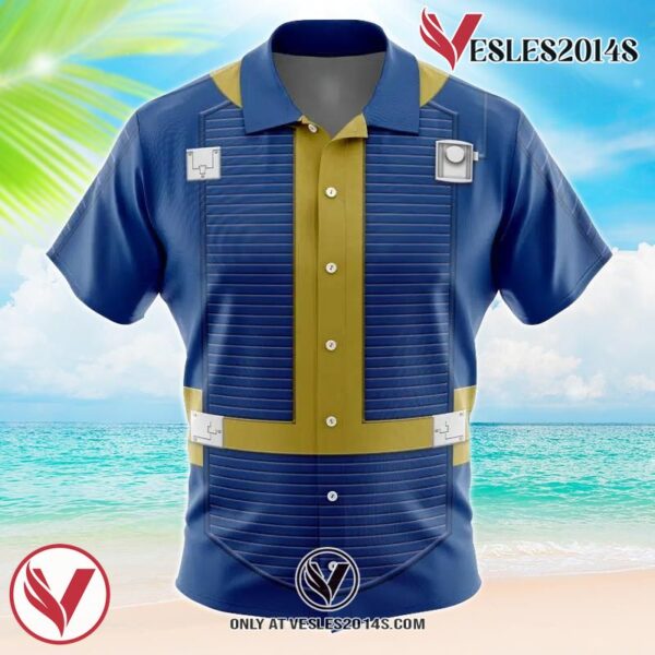 Vault Dweller 13 Fallout Hawaiian Button Up Shirt, Perfect Gifts For Anime Lovers - Vesles2014S 1