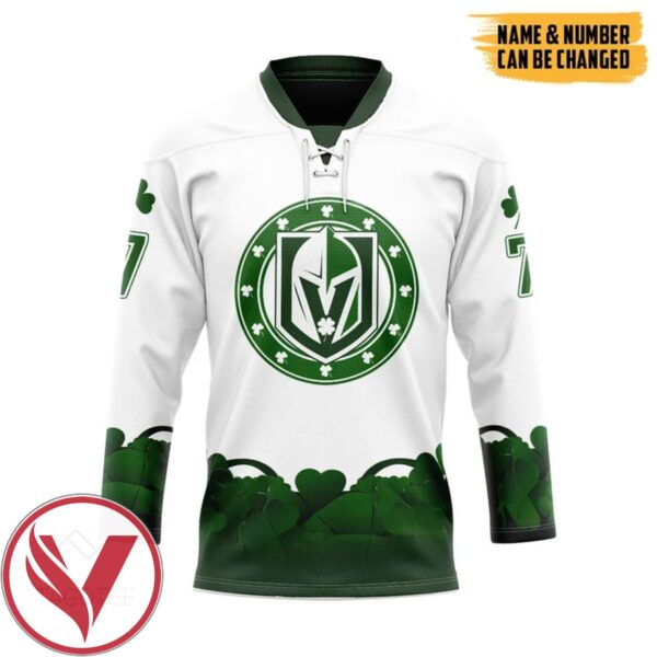 Vegas Golden Knights 2022 St Patrick Day Custom Name Custom Number Hockey Jersey, Trending Gifts For Fans - Vesles2014s 1