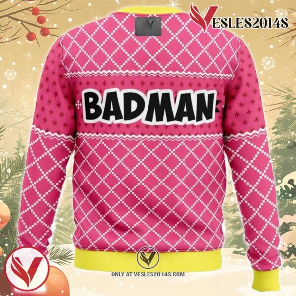 Vegeta Pink Badman Dragon Ball Z Ugly Christmas Sweater, Unique Christmas Gift For Fans - Vesles2014S