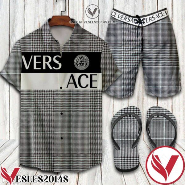 Versace 2022 Combo Hawaiian Shirt, Beach Shorts And Flip Flop, Unique Gifts For Friends - Vesles2014S 1