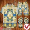 Versace Combo Hawaiian Shirt, Beach Shorts And Flip Flop, Unique Gifts For Friends - Vesles2014S 1