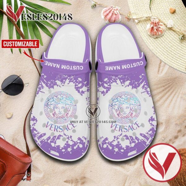 Versace Logo Crocs Shoes For Men And Women, Unique Clogs Shoes For Fans - Vesles2014S 1