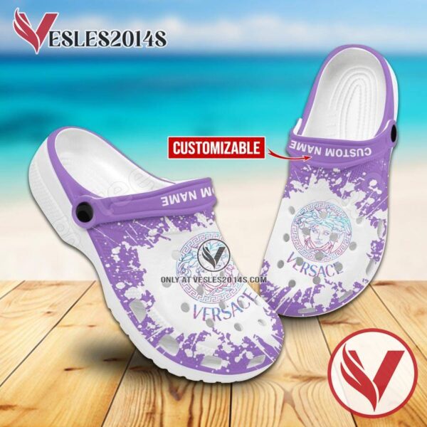 Versace Logo Crocs Shoes For Men And Women, Unique Clogs Shoes For Fans - Vesles2014S