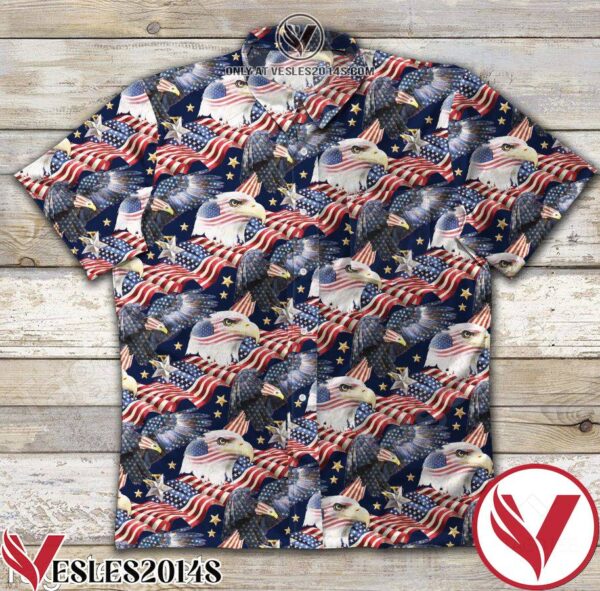 Veteran Eagle American Flag Navy Hawaiian Shirt, Unique Gifts For Friends - Vesles2014S 1