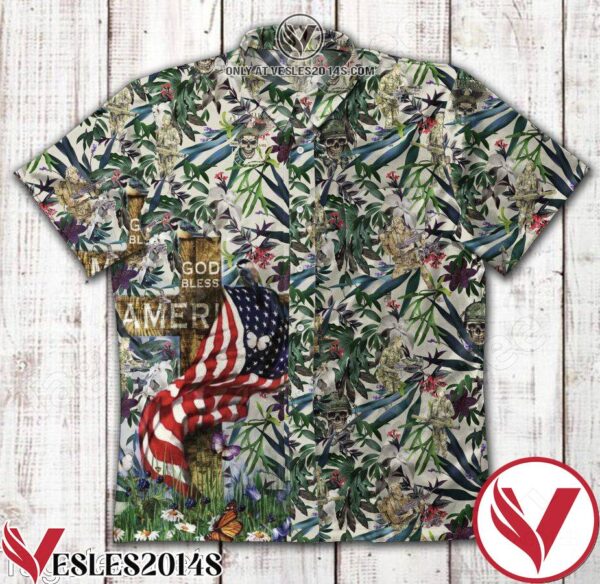 Veteran God Bless America Hawaiian Shirt, Unique Gifts For Friends - Vesles2014S 1