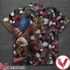 Veteran Soldier Eagle American Flag Rose Garden Hawaiian Shirt, Unique Gifts For Friends - Vesles2014S 1