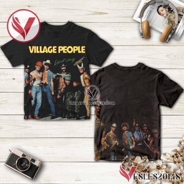 Village People Live And Sleazy Album Cover Shirt Style 2, Unique Gifts For Music Lovers - Vesles2014S