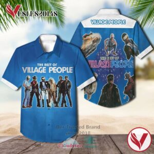 Village People The Best of Album Hawaiian Casual Shirt, Best Gift For Music Lovers Vesles2014S