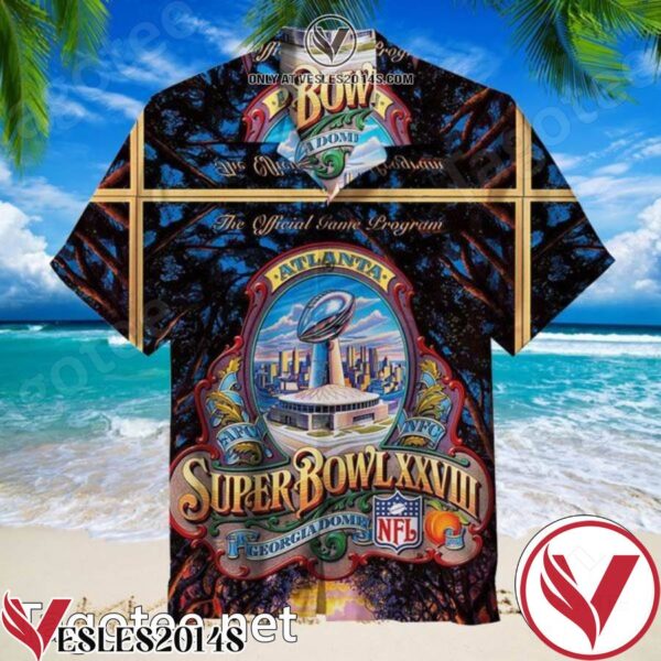 Vintage 1994 Super Bowl Xxviii Poster Hawaiian Shirt, Unique Gifts For Friends - Vesles2014S 1