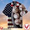 Vintage Baseball And American Flag Hawaiian Shirt, Unique Gifts For Friends - Vesles2014S 1