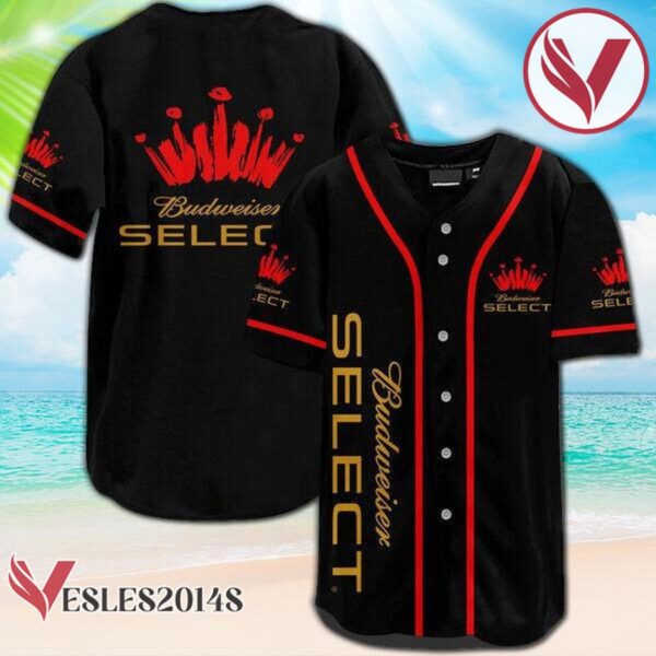 Vintage Budweiser Select Beer Baseball Jersey, Perfect Gifts For Fans - Vesles2014S