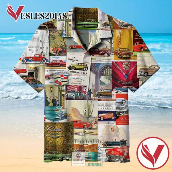 Vintage Car Ads, Cadillac Casual Hawaiian Shirt, Best Gifts For Summer Vesles2014S 3