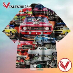 Vintage Car Collection Casual Hawaiian Shirt, Best Gifts For Summer Vesles2014S 1