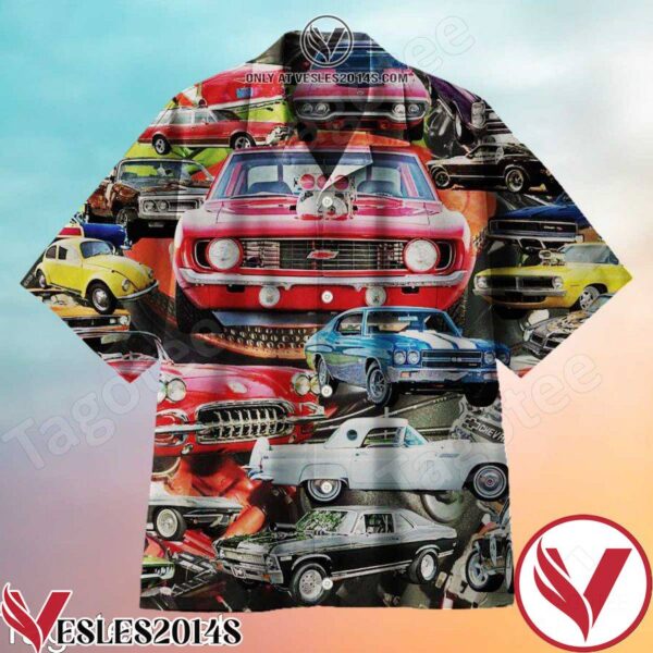 Vintage Car Collection Hawaiian Shirt, Unique Gifts For Friends - Vesles2014S 1