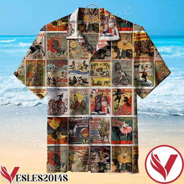 Vintage Circus Animals & Horses Hawaiian Shirt, Unique Gifts For Friends - Vesles2014S 1