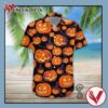 Vintage Hawaiian Pumpkin Witch Halloween Shirt Funny Hawaiian Beach Gift Casual Shirt Vesles2014S