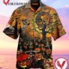 Vintage Hawaiian Skeleton Party Halloween Shirt Funny Hawaiian Beach Gift Casual Shirt Vesles2014S