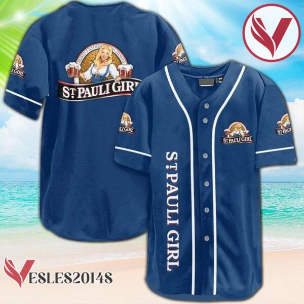Vintage St. Pauli Girl Beer Baseball Jersey, Perfect Gifts For Fans - Vesles2014S
