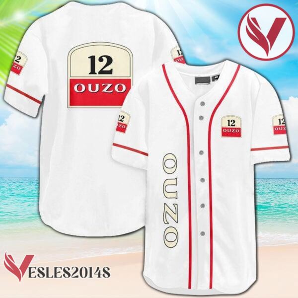 Vintage White Ouzo 12 Baseball Jersey, Perfect Gifts For Fans - Vesles2014S
