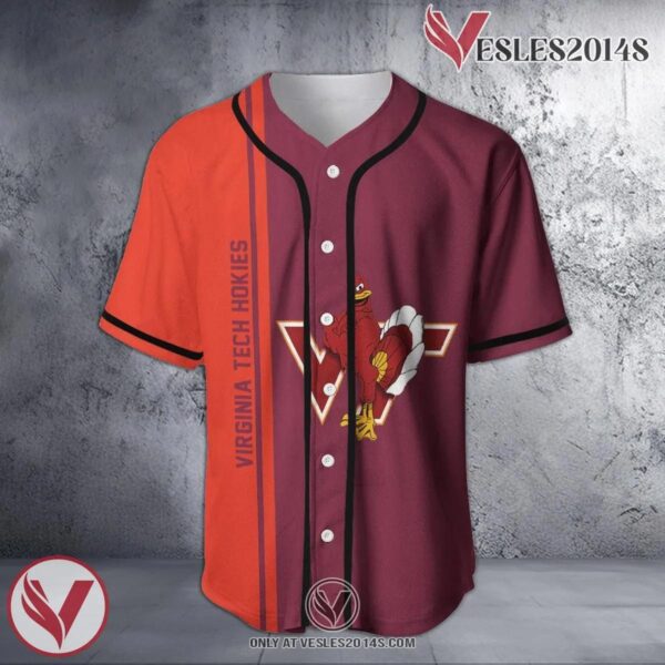 Virginia Tech Hokies Baseball Jersey Half Style NCAA, Unique Gifts For Fans - Vesles2014s