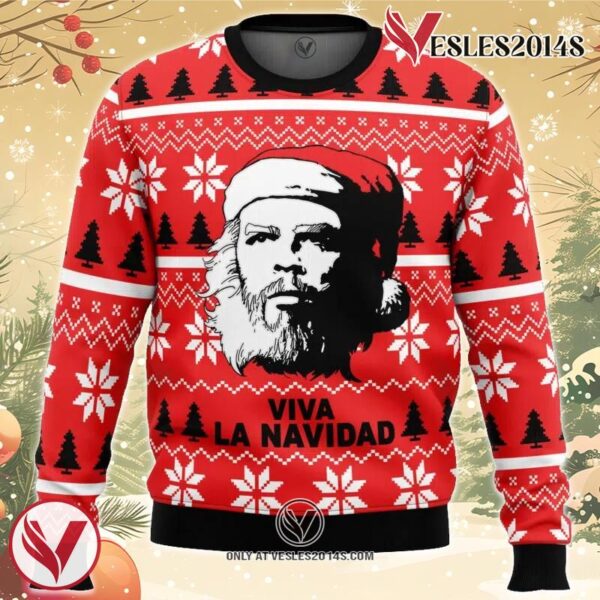 Viva La Navidad Che Guevara Ugly Christmas Sweater, Unique Christmas Gift For Fans - Vesles2014S