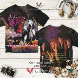 Vixen Band The Best Album 3D T-Shirt, Unique Gifts For Music Lovers - Vesles2014S