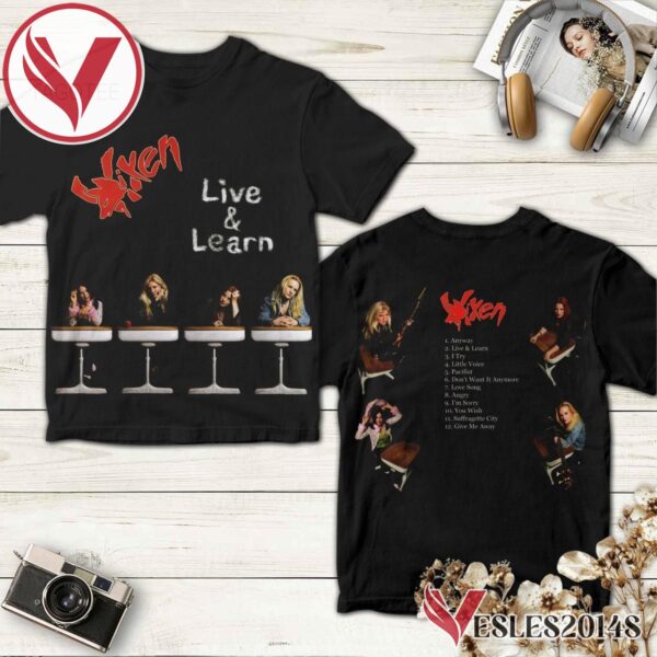 Vixen Live And Learn Album Cover Shirt, Perfect Gifts For Music Lovers - Vesles2014S