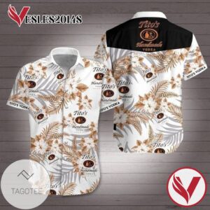 Vodka Hawaiian Graphic Print Short Sleeve Hawaiian Casual Shirt Vesles2014S 1