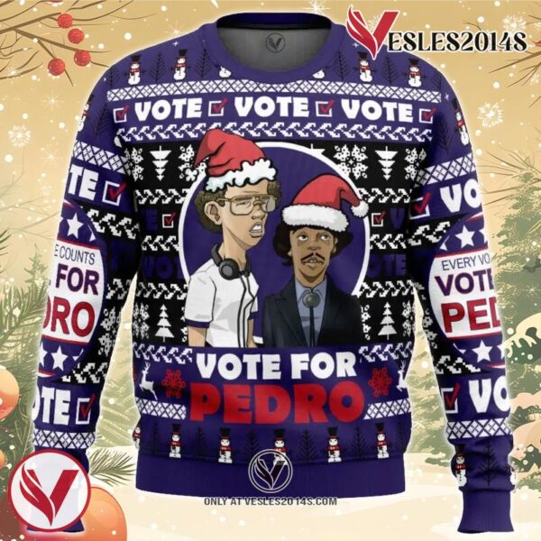 Vote for Pedro Napoleon Dynamite Ugly Christmas Sweater, Unique Christmas Gift For Fans - Vesles2014S